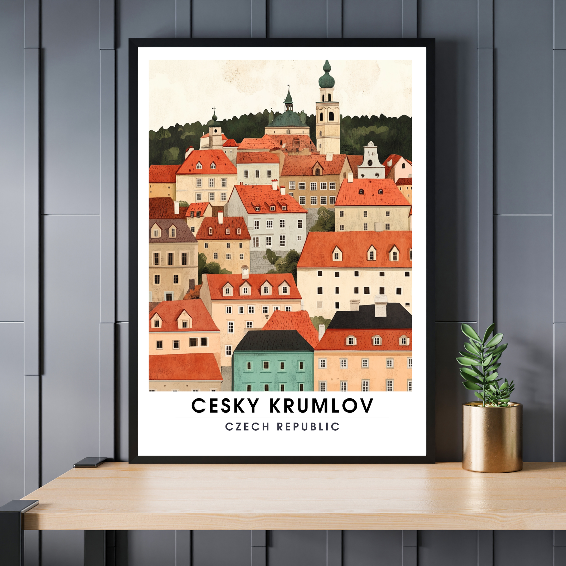 Affiche Český Krumlov | Impression de République tchèque | Affiche République tchèque