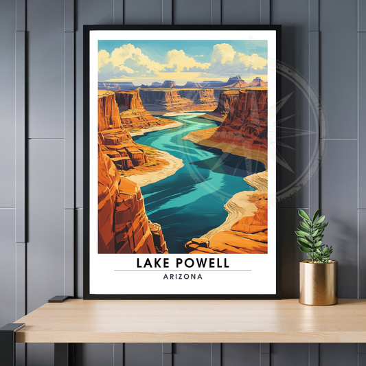 Affiche Lac Powell Arizona | Impression États-Unis | Affiche Lac