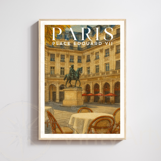 Affiche Paris | Poster Déco Place Édouard-VII  | Affiche France
