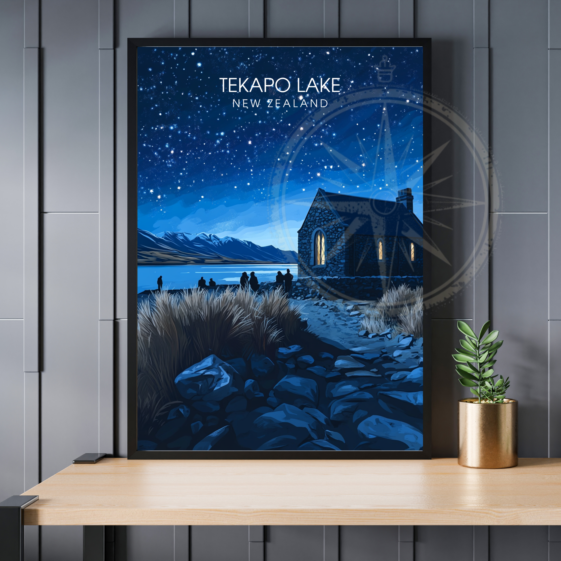 Affiche Lac Tekapo | Impression Nouvelle-Zélande | Affiche Lac