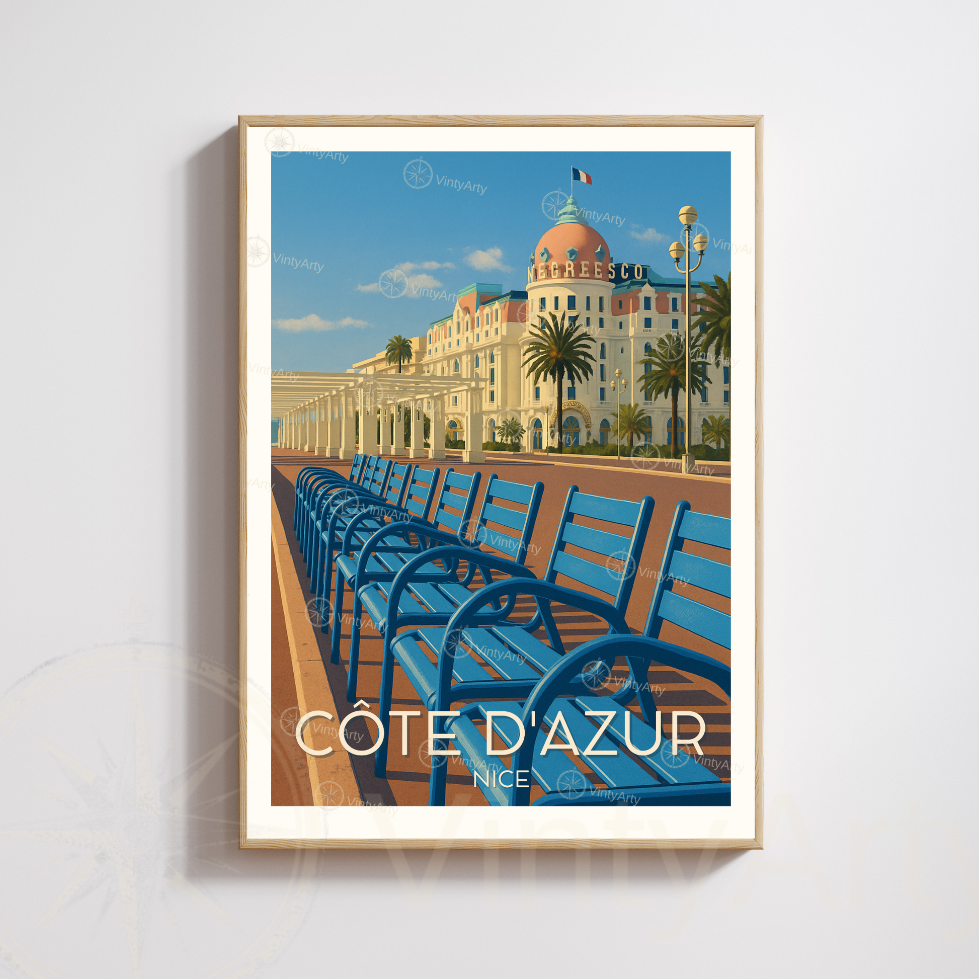 Affiche Côte d’Azur | Impression Artistique Côte d’Azur | Affiche France