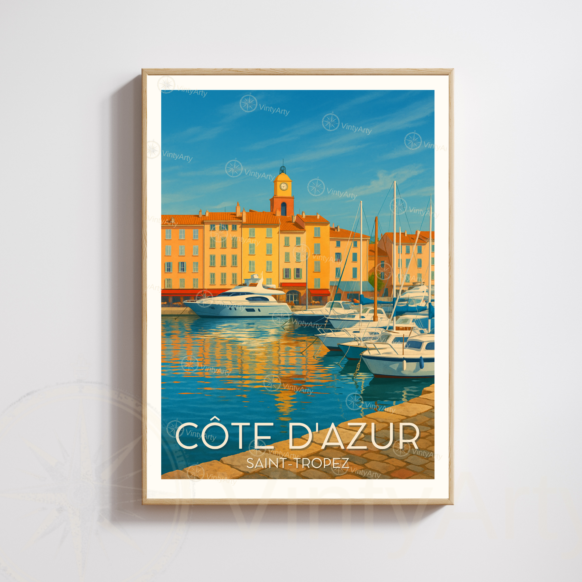 Affiche Côte d’Azur | Impression de voyage Côte d’Azur | Affiche France