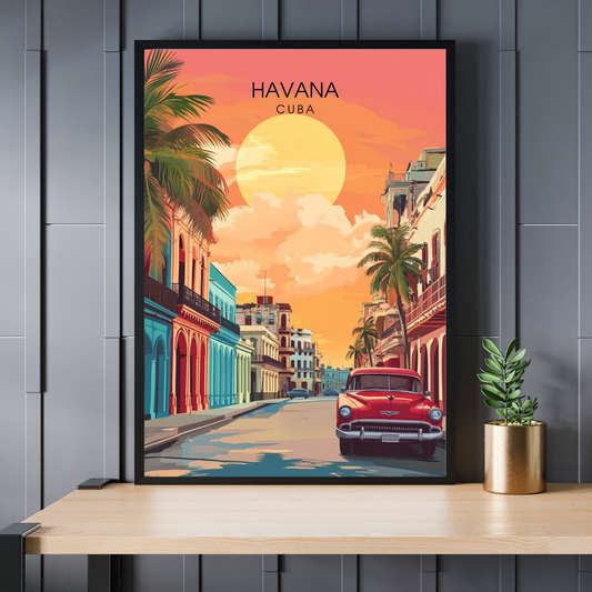Affiche Havana | Tableau mural Cuba | Affiche Cuba