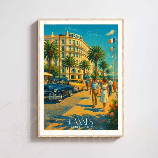 Affiche Cannes | Poster déco French Riviera | Affiche France