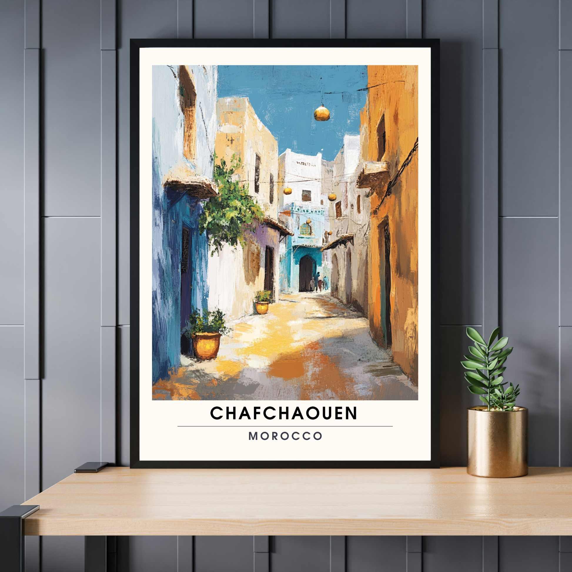 Affiche Chefchaouen | Poster décoratif Maroc | Affiche Maroc