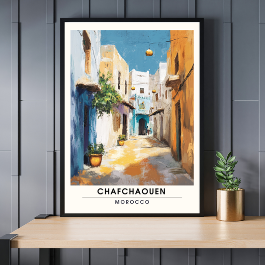 Affiche Chefchaouen | Poster décoratif Maroc | Affiche Maroc
