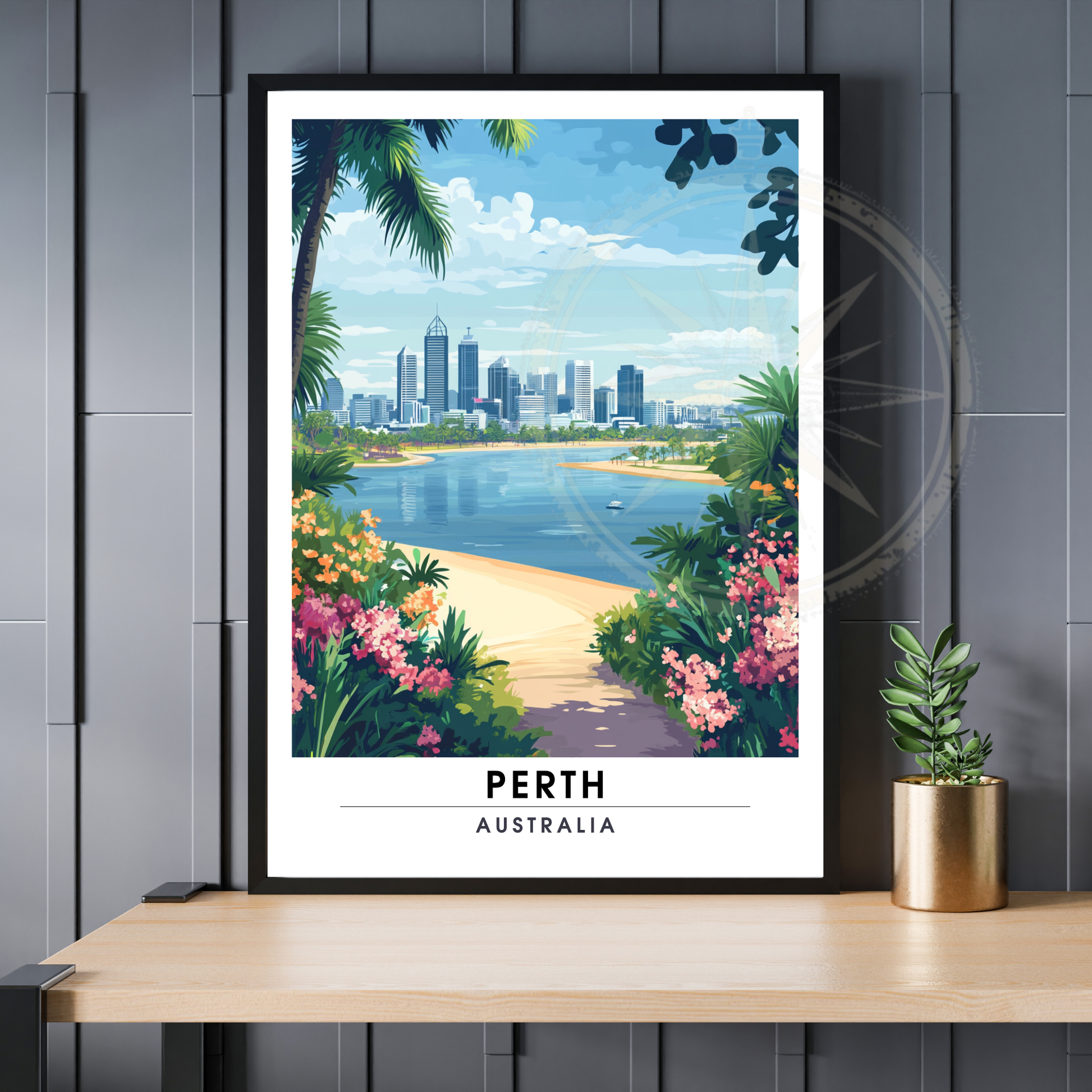 Affiche Perth | Poster décoratif Australie | Affiche Australie