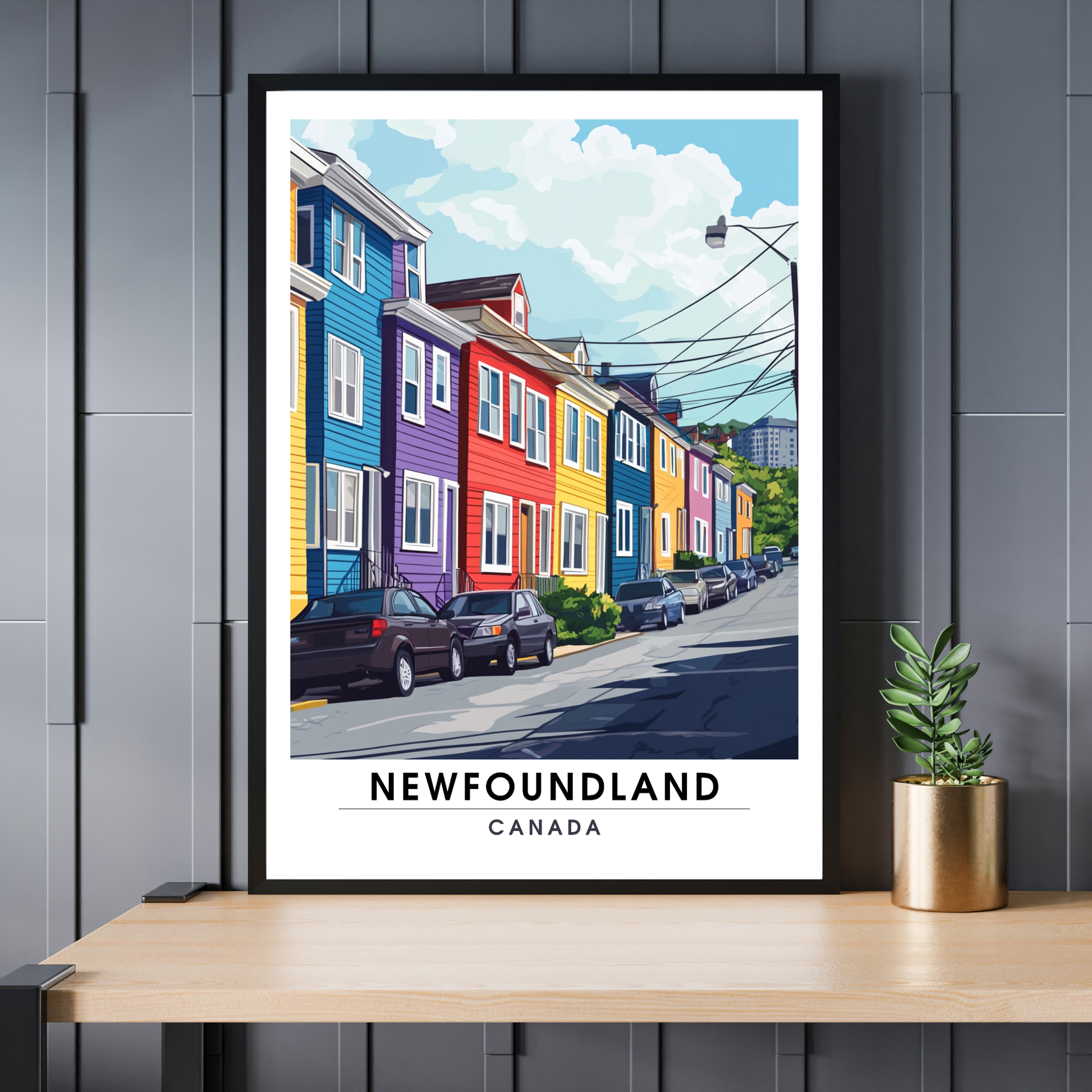 Affiche Terre Neuve | Poster décoratif Canada | Affiche Canada