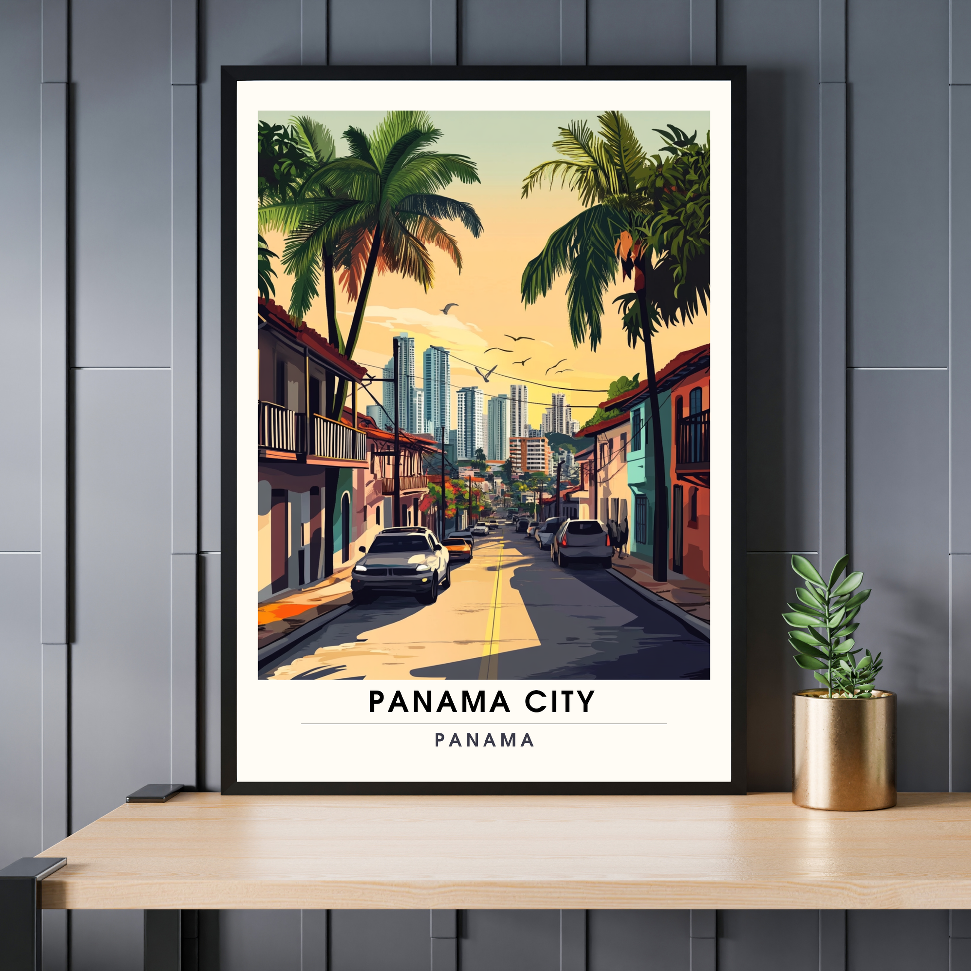 Affiche Ville de Panama | Impression de voyage Panama | Affiche Panama