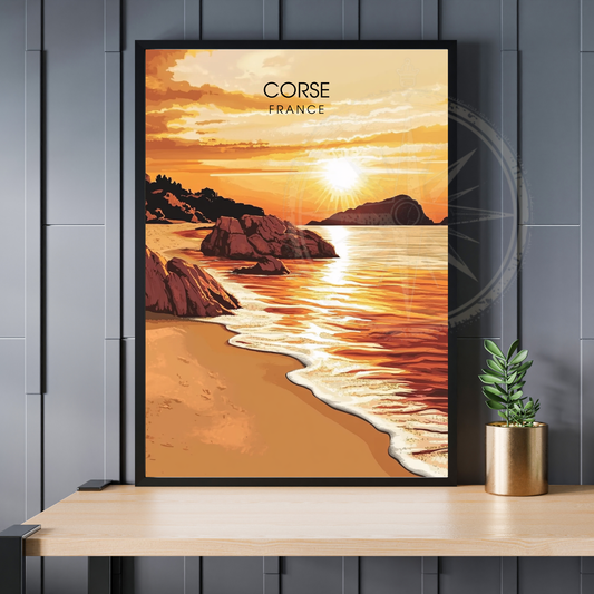 Affiche Corse | Souvenir de voyage La Corse | Affiche France