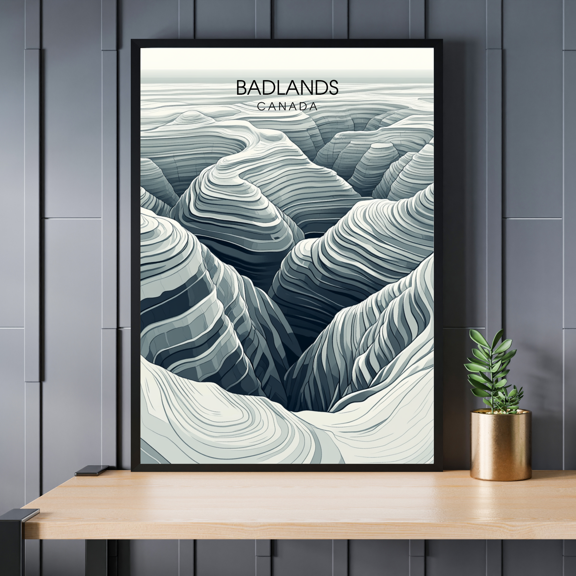 Affiche Badlands | Impression de voyage Canada | Affiche Canada