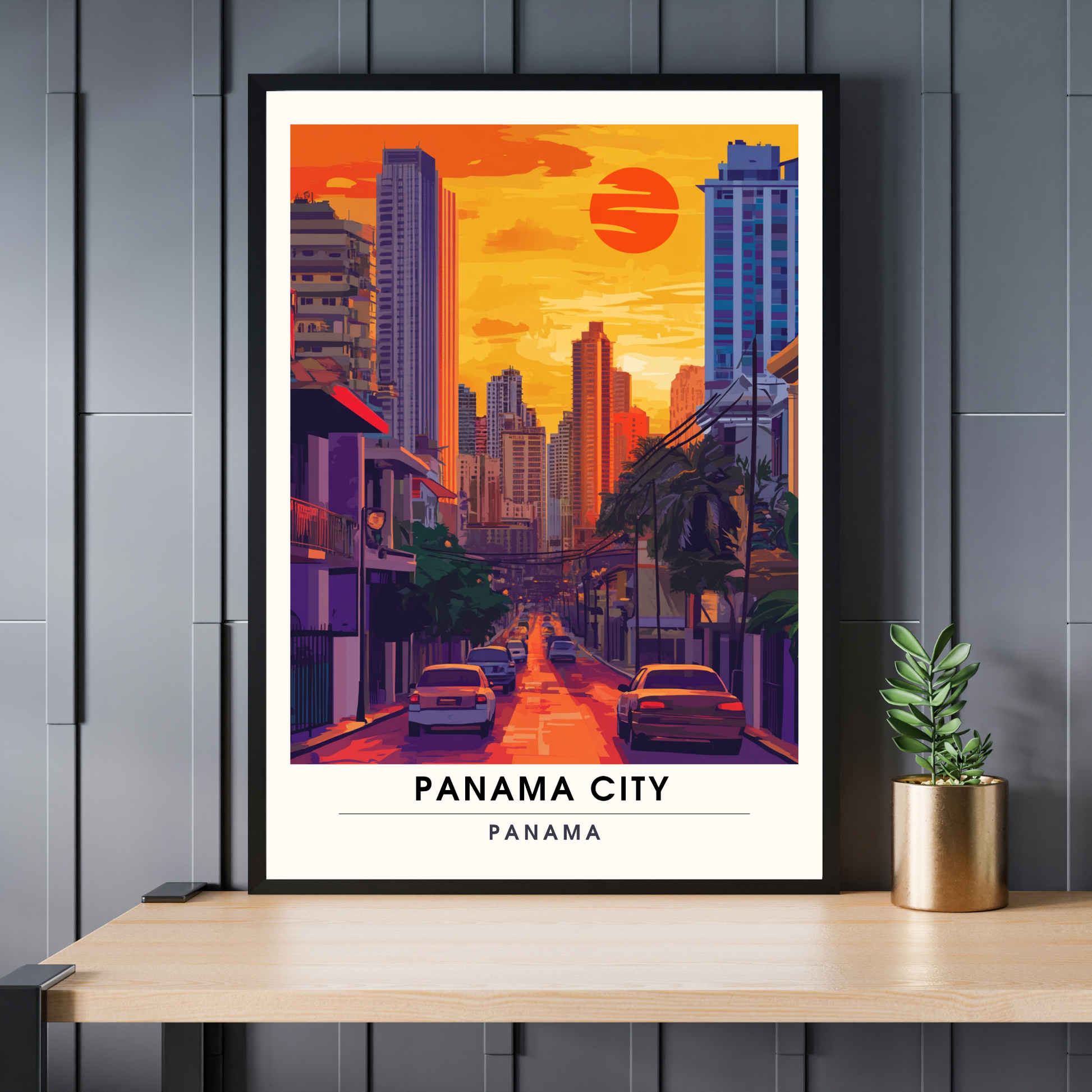 Affiche Ville de Panama | Poster de voyage Panama | Affiche Panama