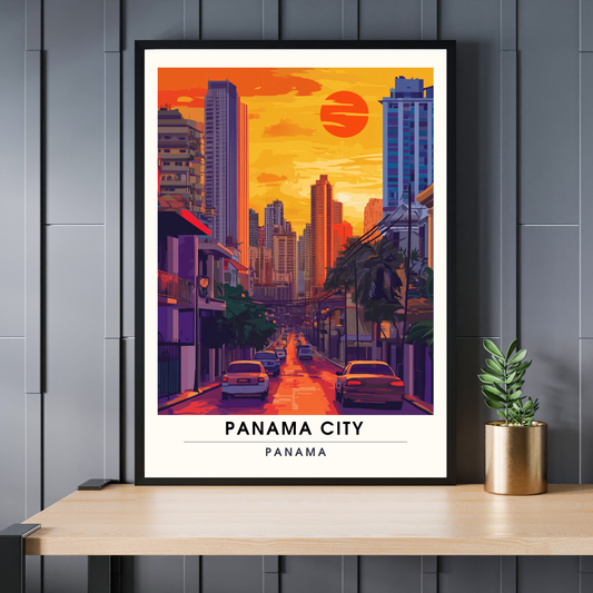 Affiche Ville de Panama | Poster de voyage Panama | Affiche Panama