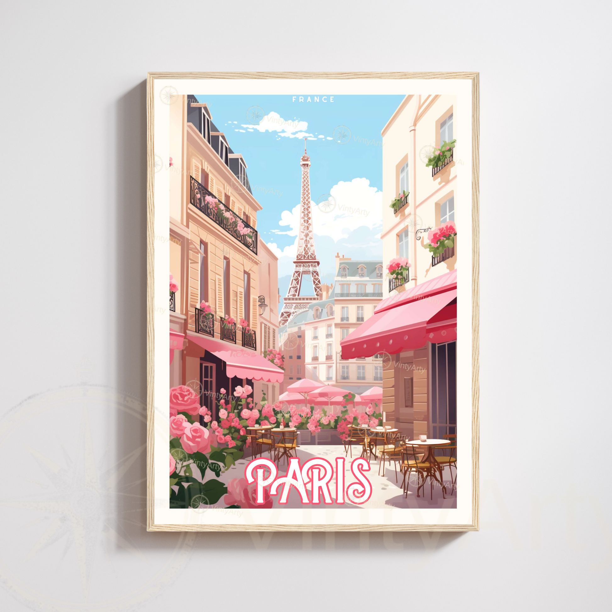 Affiche Paris | Impression de voyage Tour Eiffel | Affiche France