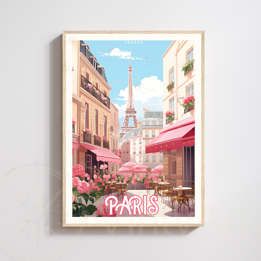 Affiche Paris | Impression de voyage Tour Eiffel | Affiche France