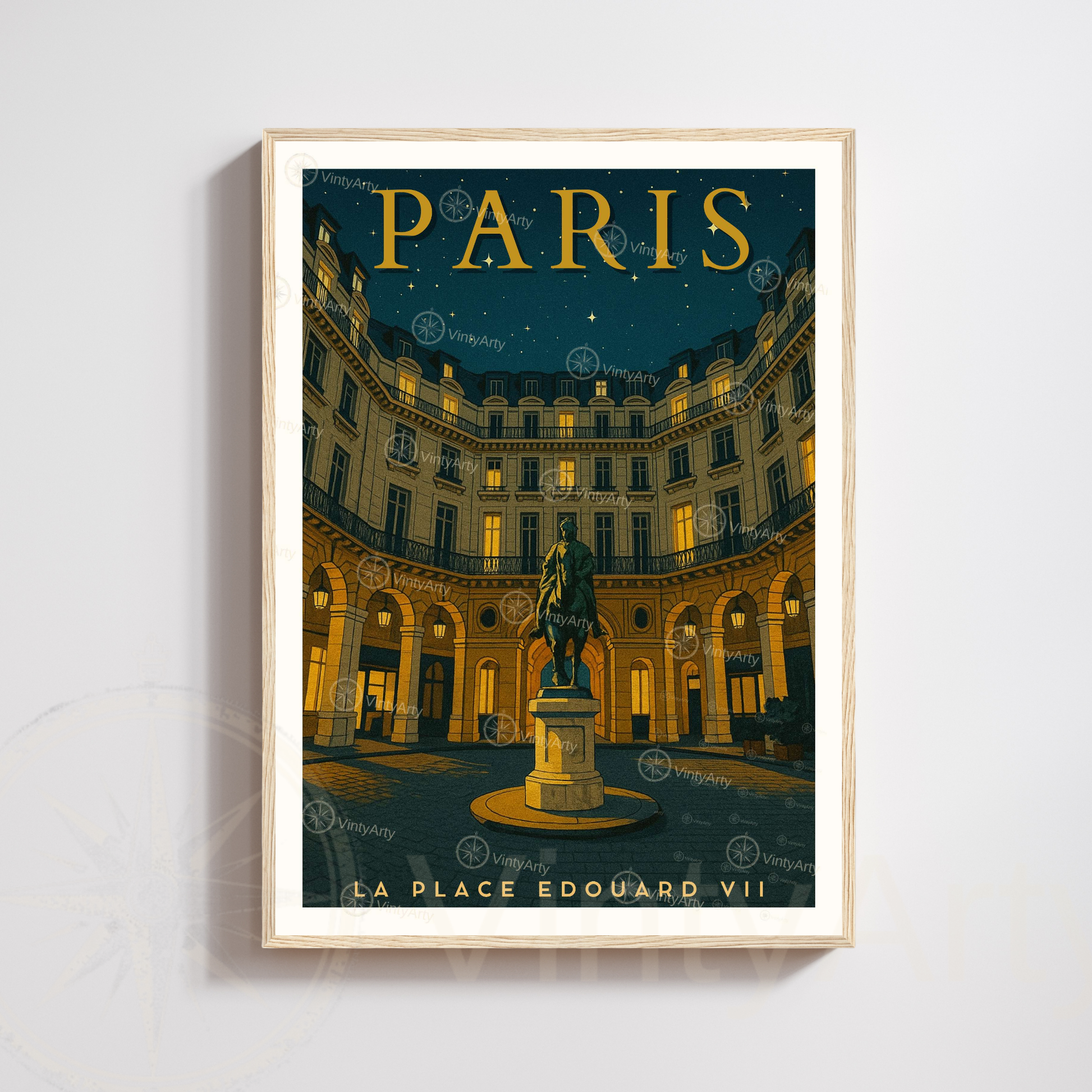 Affiche Paris | Poster Place Édouard-VII  | Affiche France