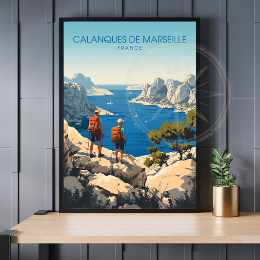 Impression France | Affiche Calanques de Marseille| Impression Calanques de Marseille