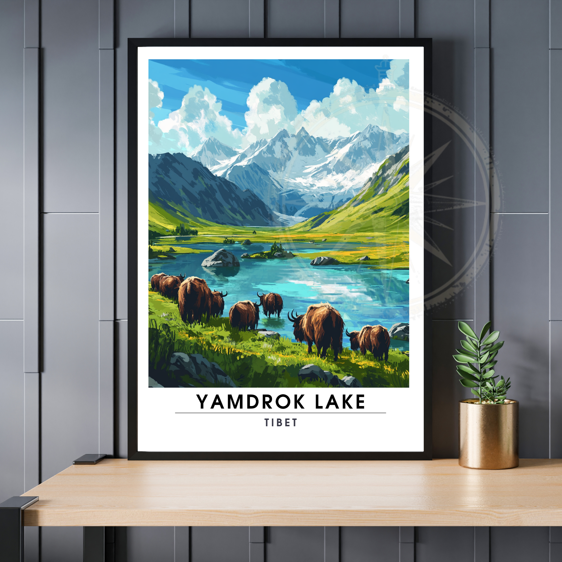 Affiche Lac Yamdrok  | Impression Tibet | Affiche Lac