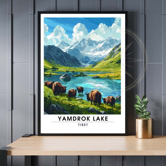 Affiche Lac Yamdrok  | Impression Tibet | Affiche Lac