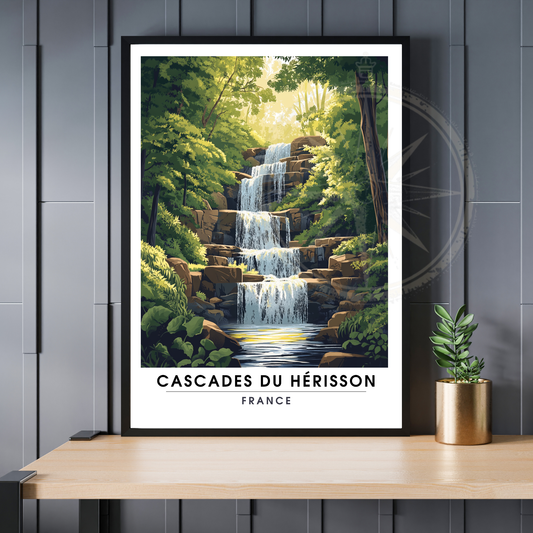 Affiche Cascades du Hérisson | Impression france | France