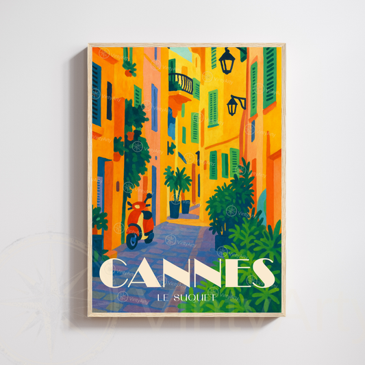 Affiche Cannes | Poster Le Suquet | Affiche France