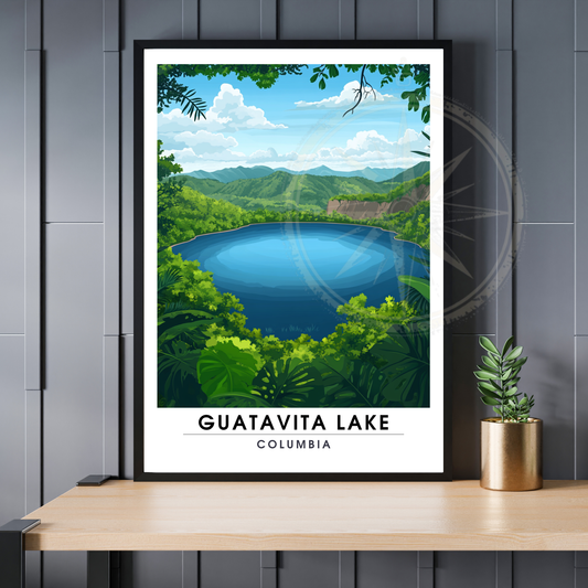 Affiche Lac Guatavita | Poster Columbia | Affiche Lac
