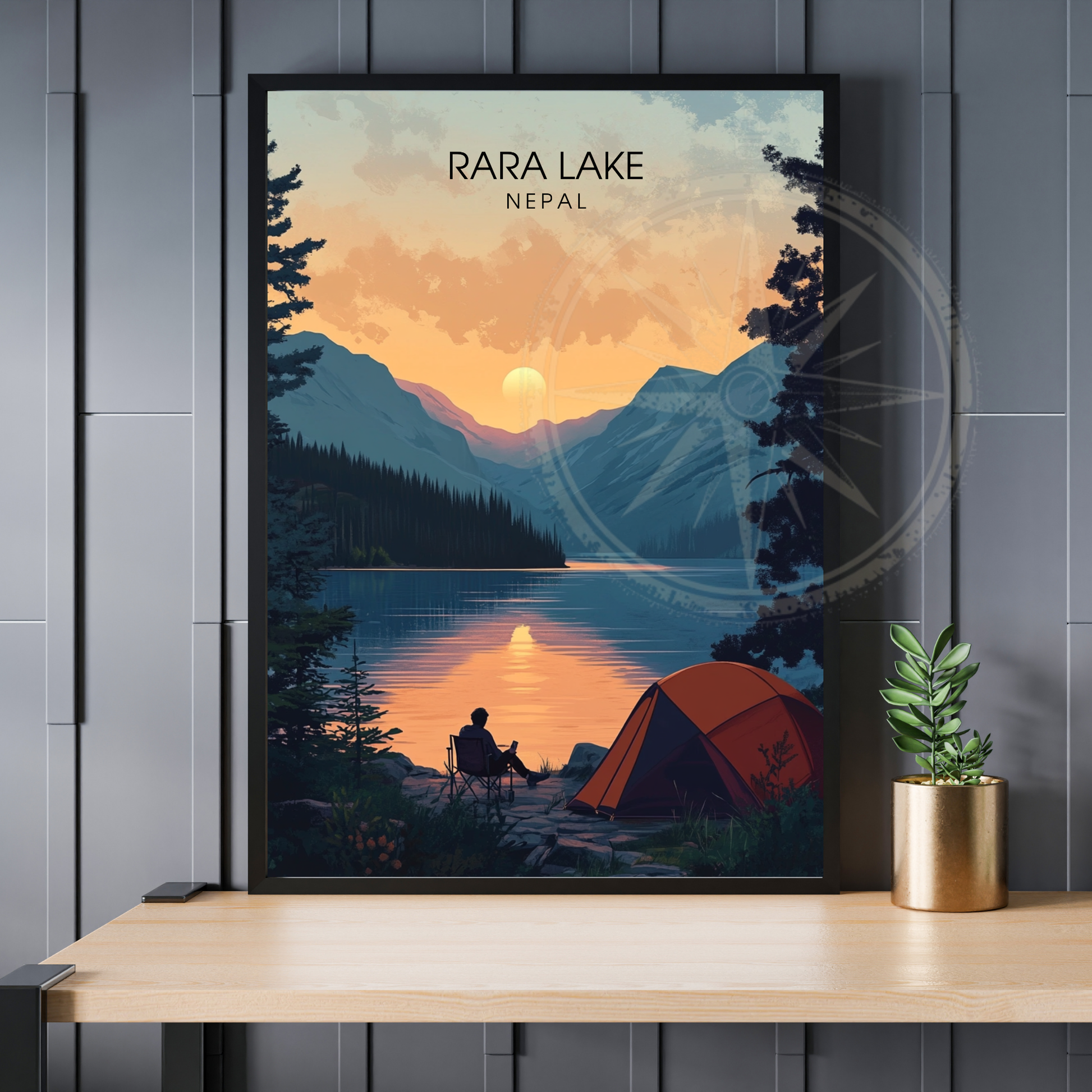Affiche Rara Lake | Impression Nepal | Affiche Lake