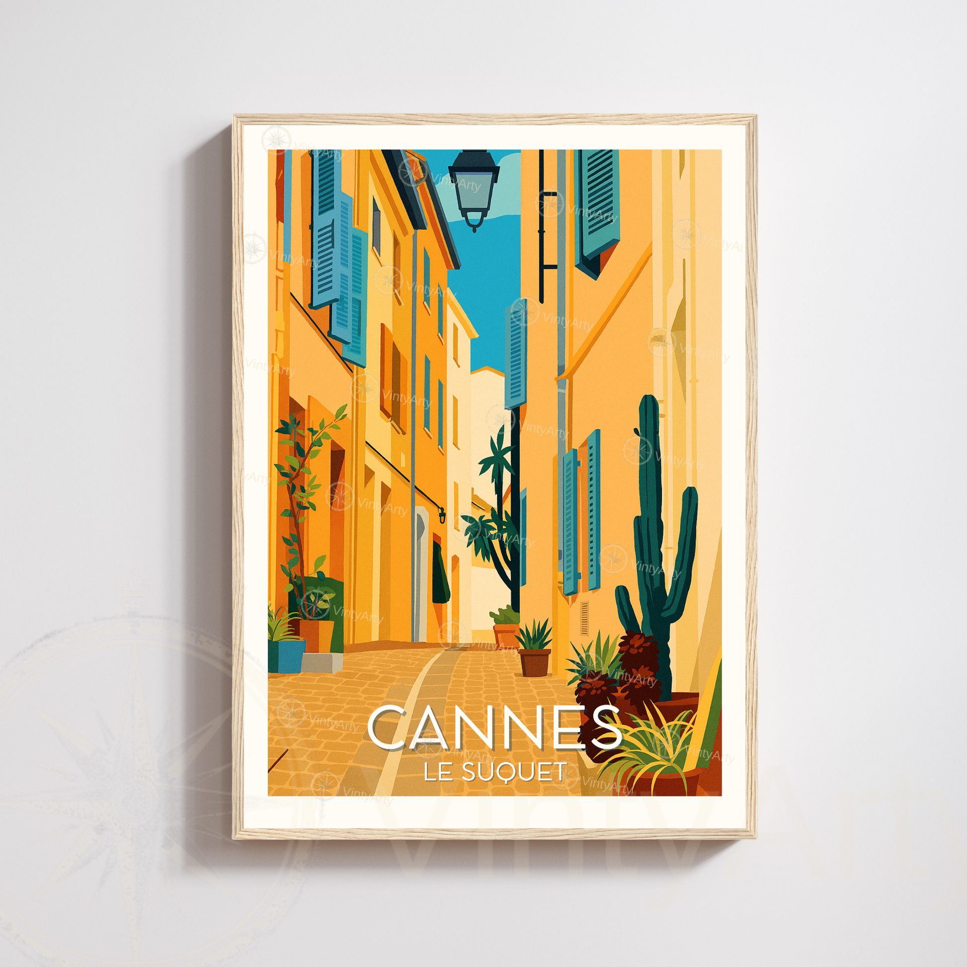 Affiche Cannes | Poster déco Le Suquet | Affiche France