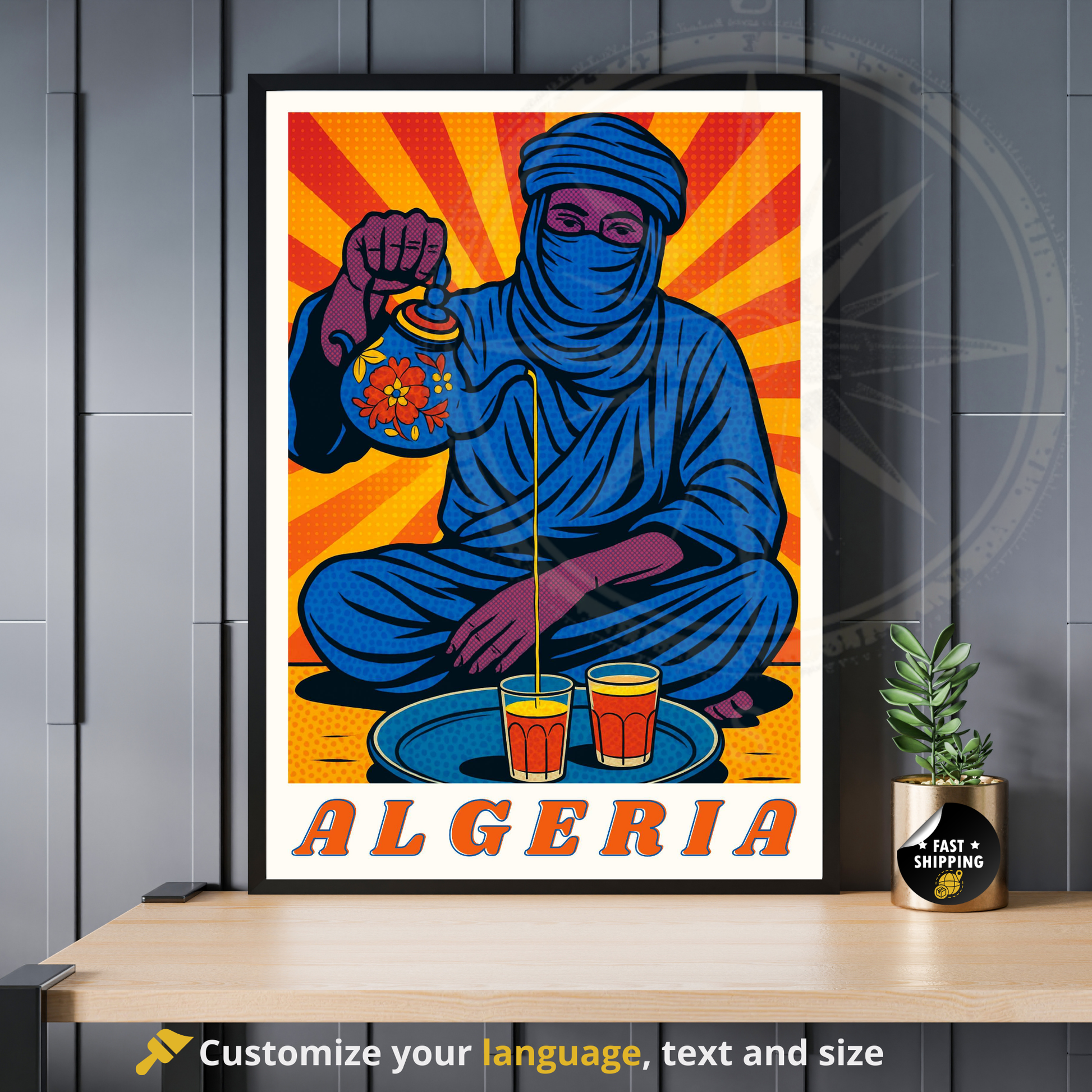 Affiche Algérie | impression Sahara | Culture algérienne | Touaregs