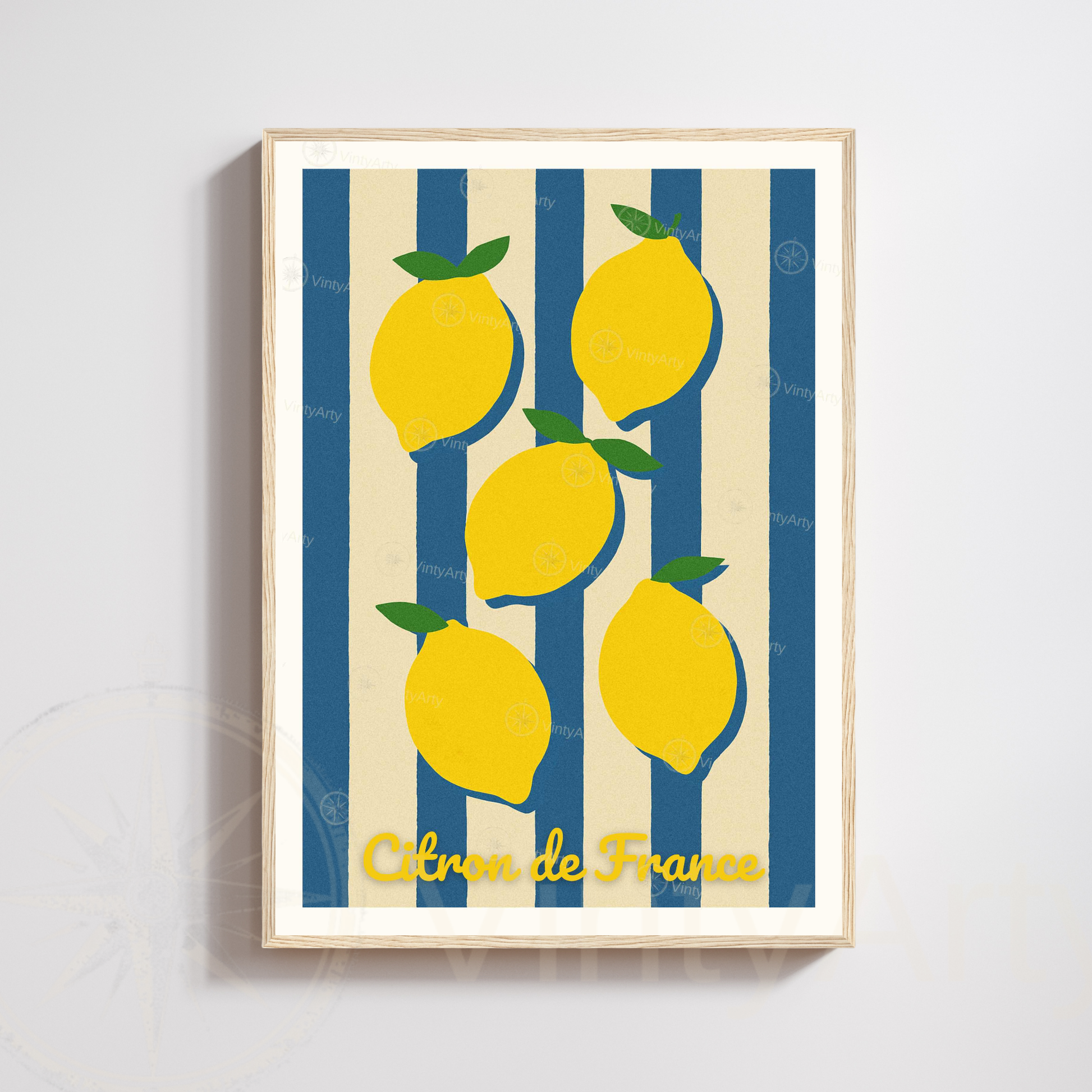 Affiche Paris | Art décoratif citron | Affiche France