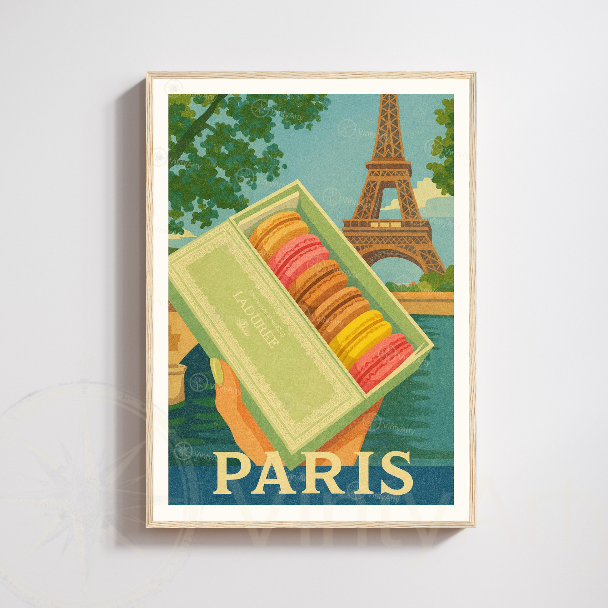 Affiche Paris | Poster macaron | Affiche France