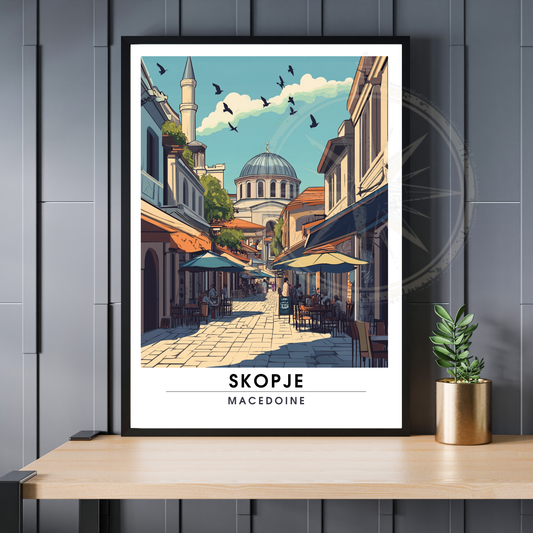 Affiche Skopje | Impression Macédoine | Affiche Macédoine