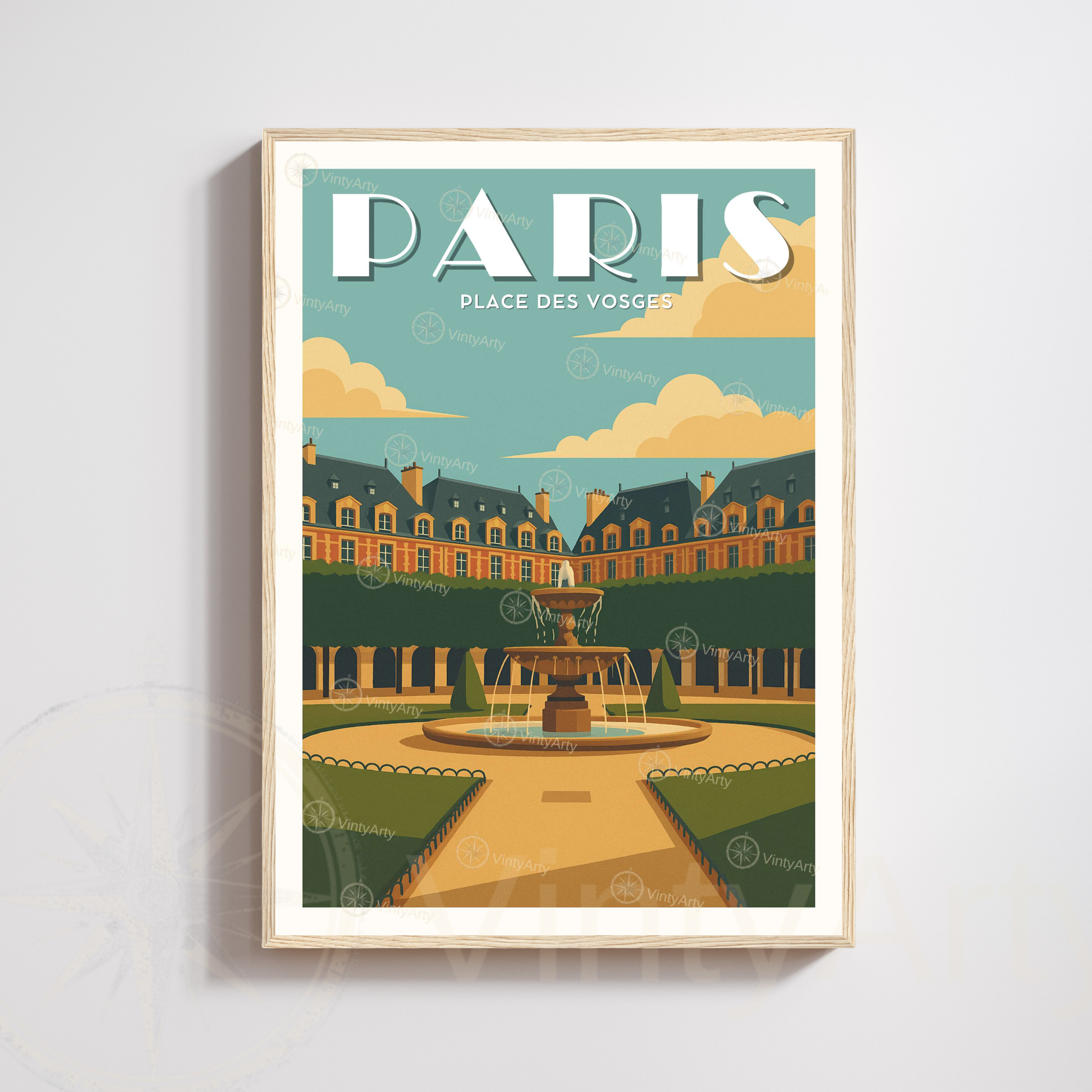 Affiche Paris | Impression Place des Vosges  | Affiche France