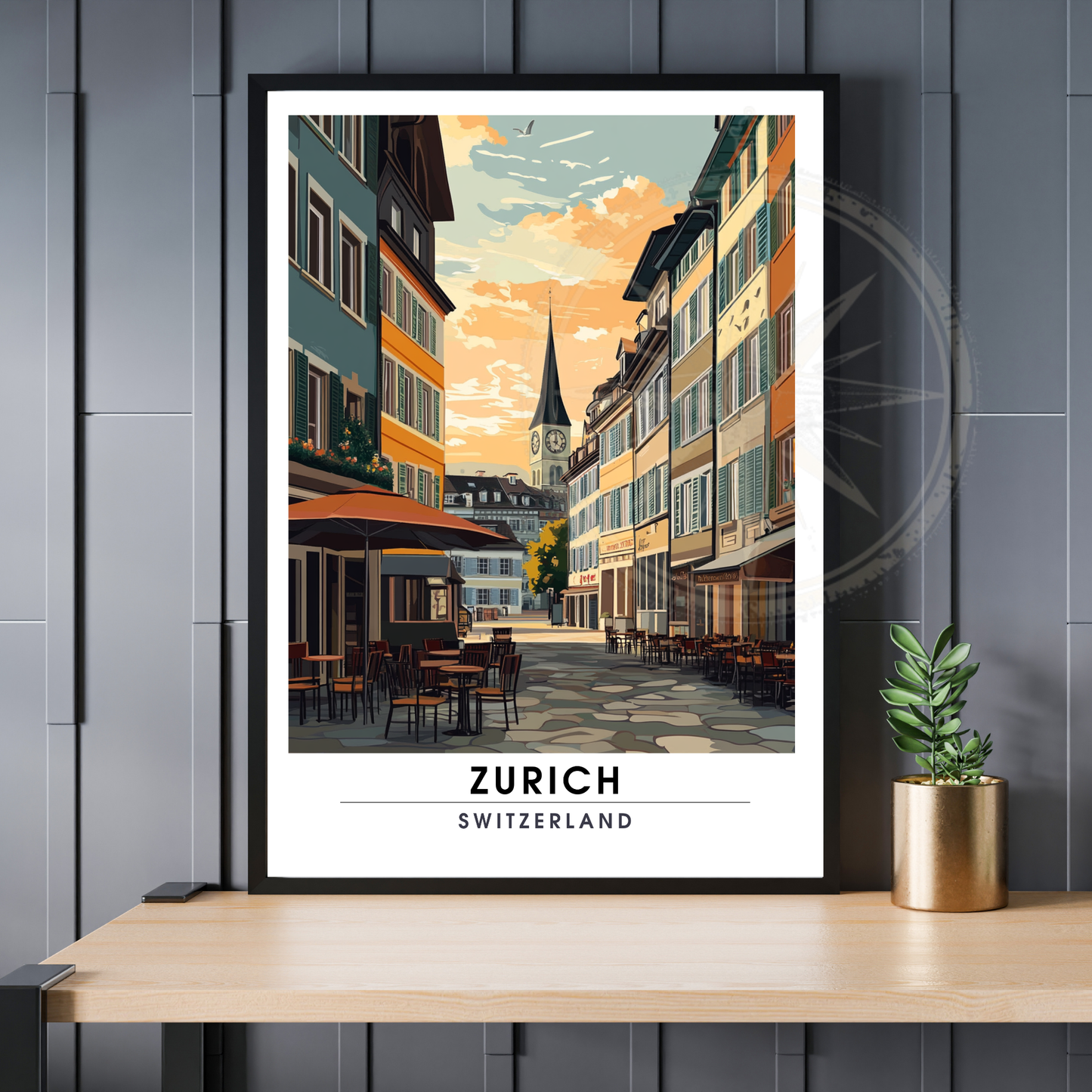 Affiche Zurich | Poster Murale Suisse | Affiche Suisse