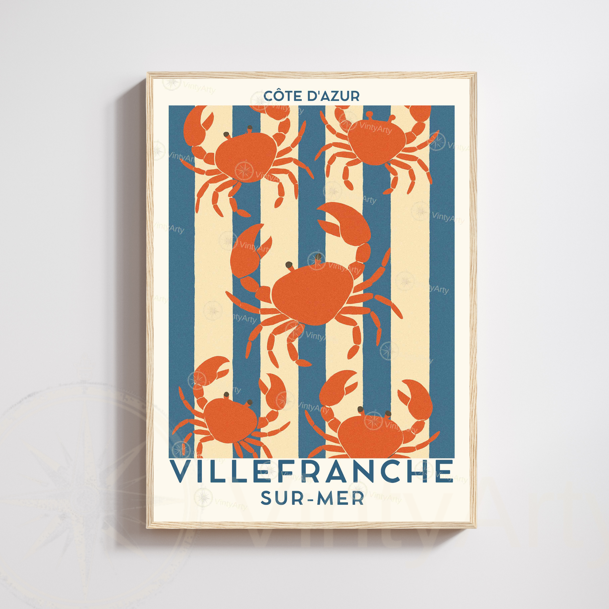 Affiche Villefranche-sur-Mer | Impression France | Affiche Côte d'Azur