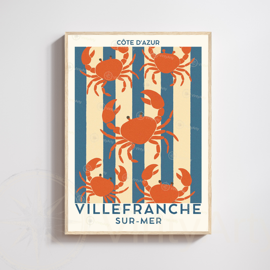 Affiche Villefranche-sur-Mer | Impression France | Affiche Côte d'Azur