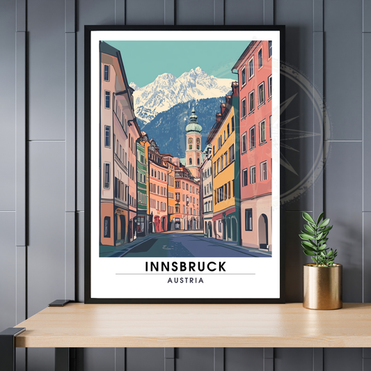 Affiche Innsbruck | Poster de voyage Autriche | Affiche Autriche