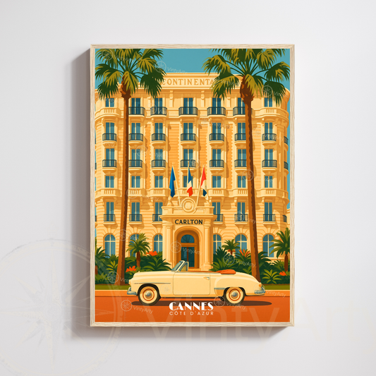 Affiche Cannes | Poster déco Côte d’Azur | Affiche France