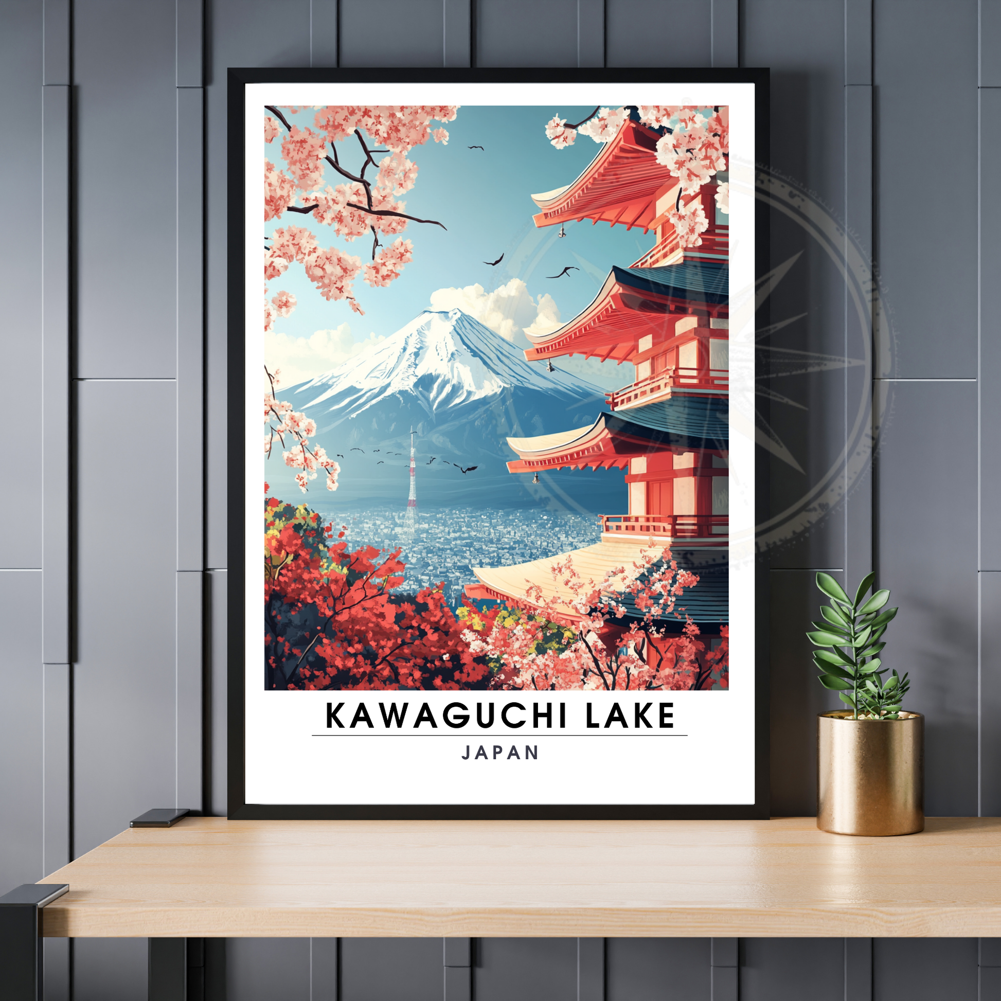 Affiche Kawaguchi Lake| Impression Japan | Affiche Lake