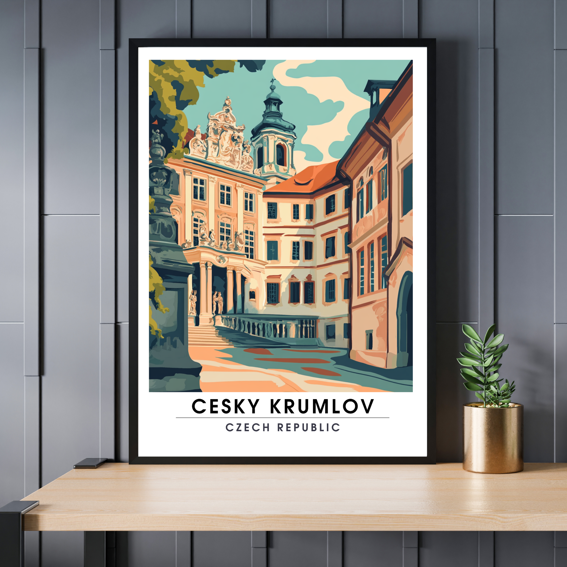 Affiche Český Krumlov | Poster Murale République tchèque | Affiche République tchèque