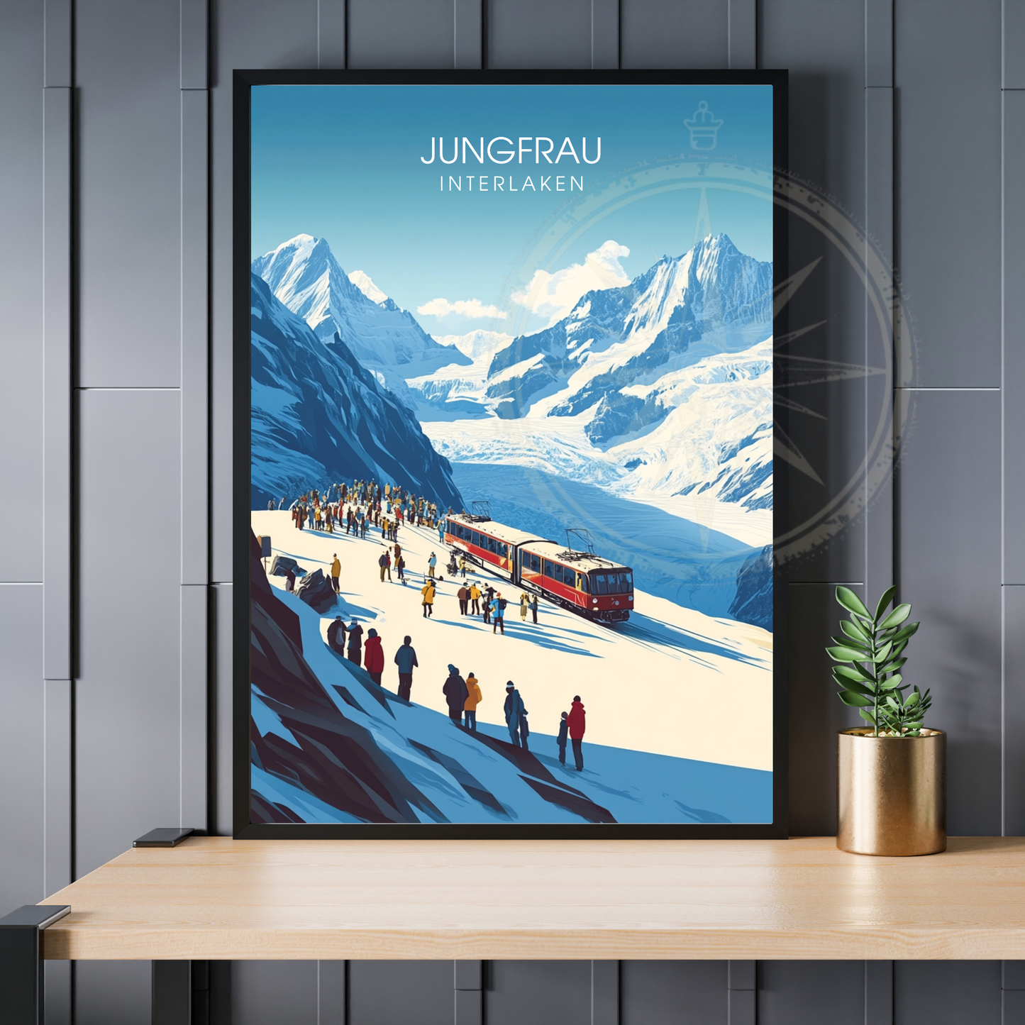 Affiche Jungfrau Interlaken | Impression de voyage Suisse | Affiche Suisse