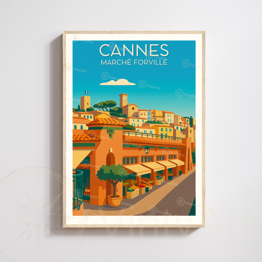 Affiche Cannes | Impression Marché Forville | Affiche France