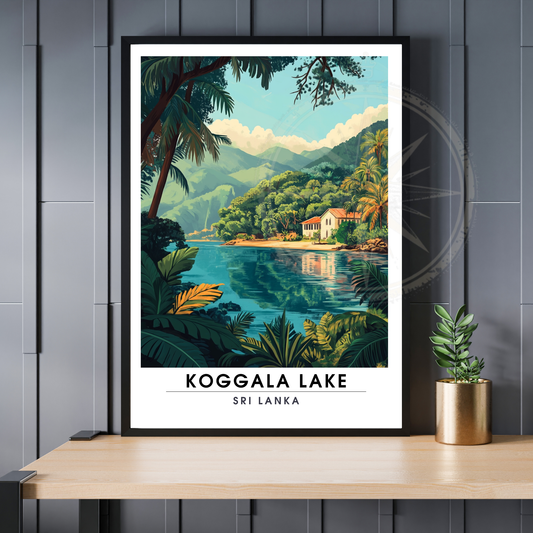 Affiche Lac Koggala | Poster de voyage Sri Lanka | Affiche Lac