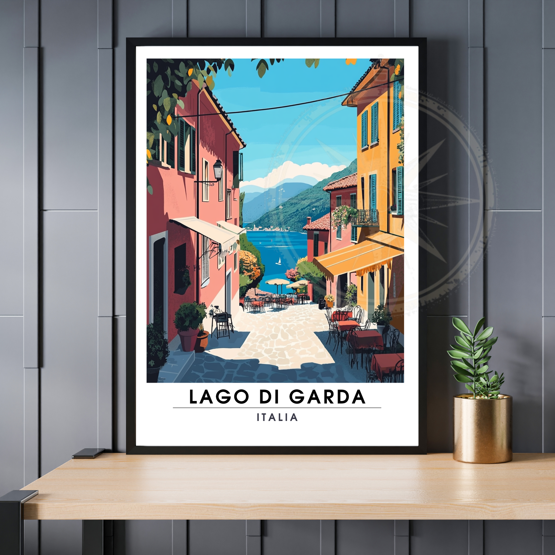Affiche Lac de Garde | Impression Italie | Affiche Lac