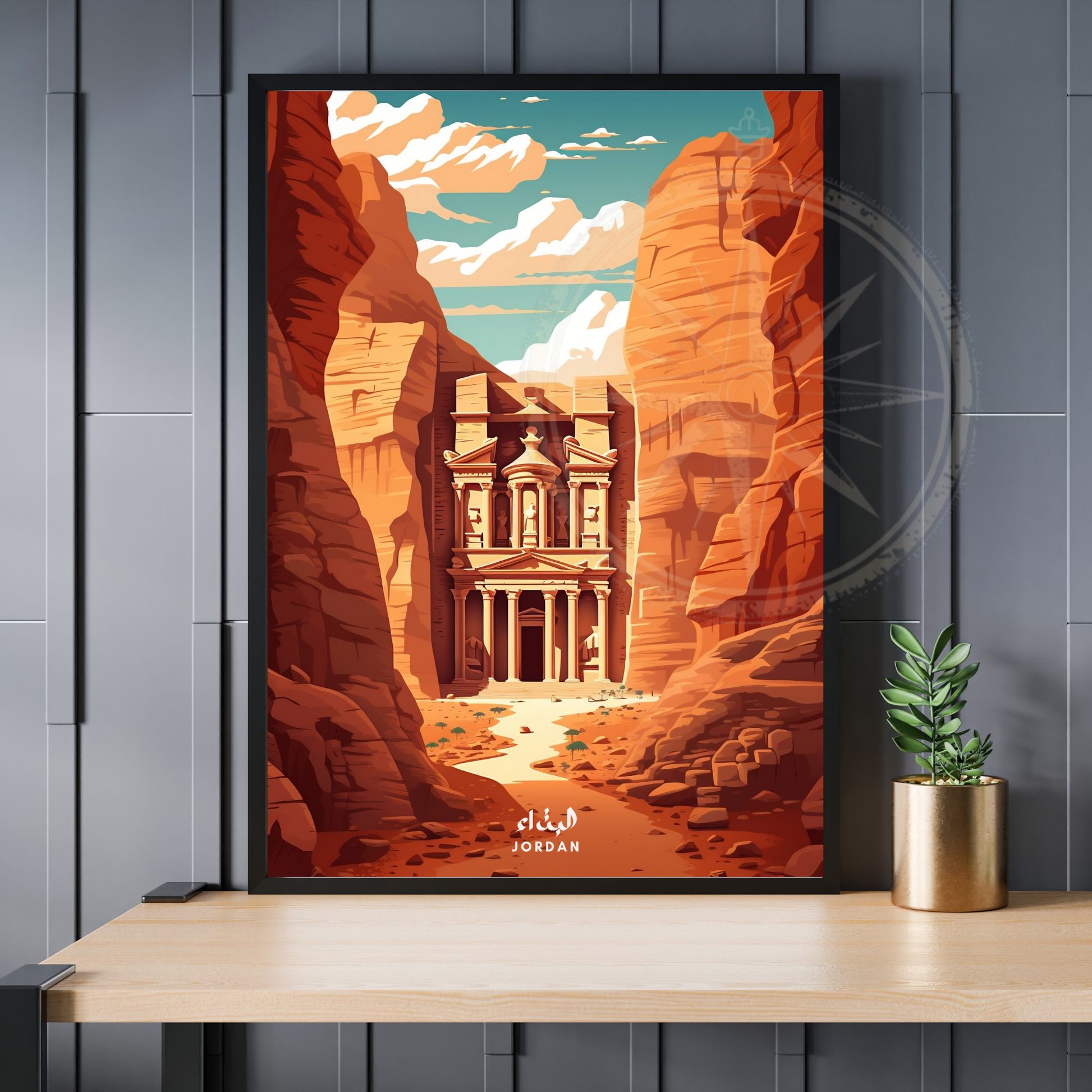 Affiche Petra | Poster décoratif Jordanie | Affiche Jordanie