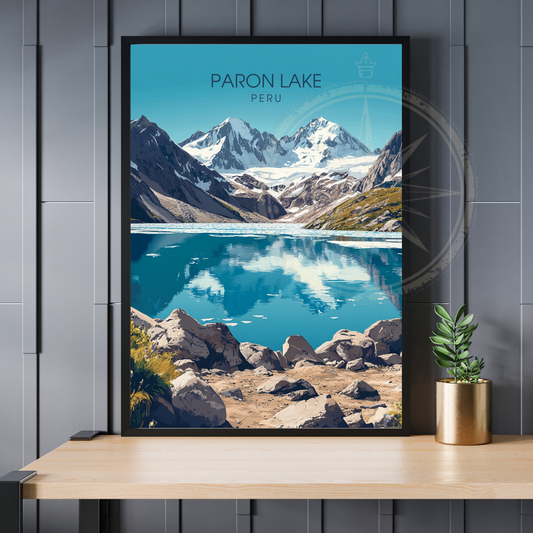 Affiche Lac Paron | Impression de voyage Pérou | Affiche Lac