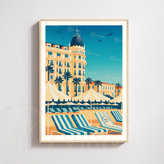 Affiche Cannes | Poster mural Côte d’Azur | Affiche France
