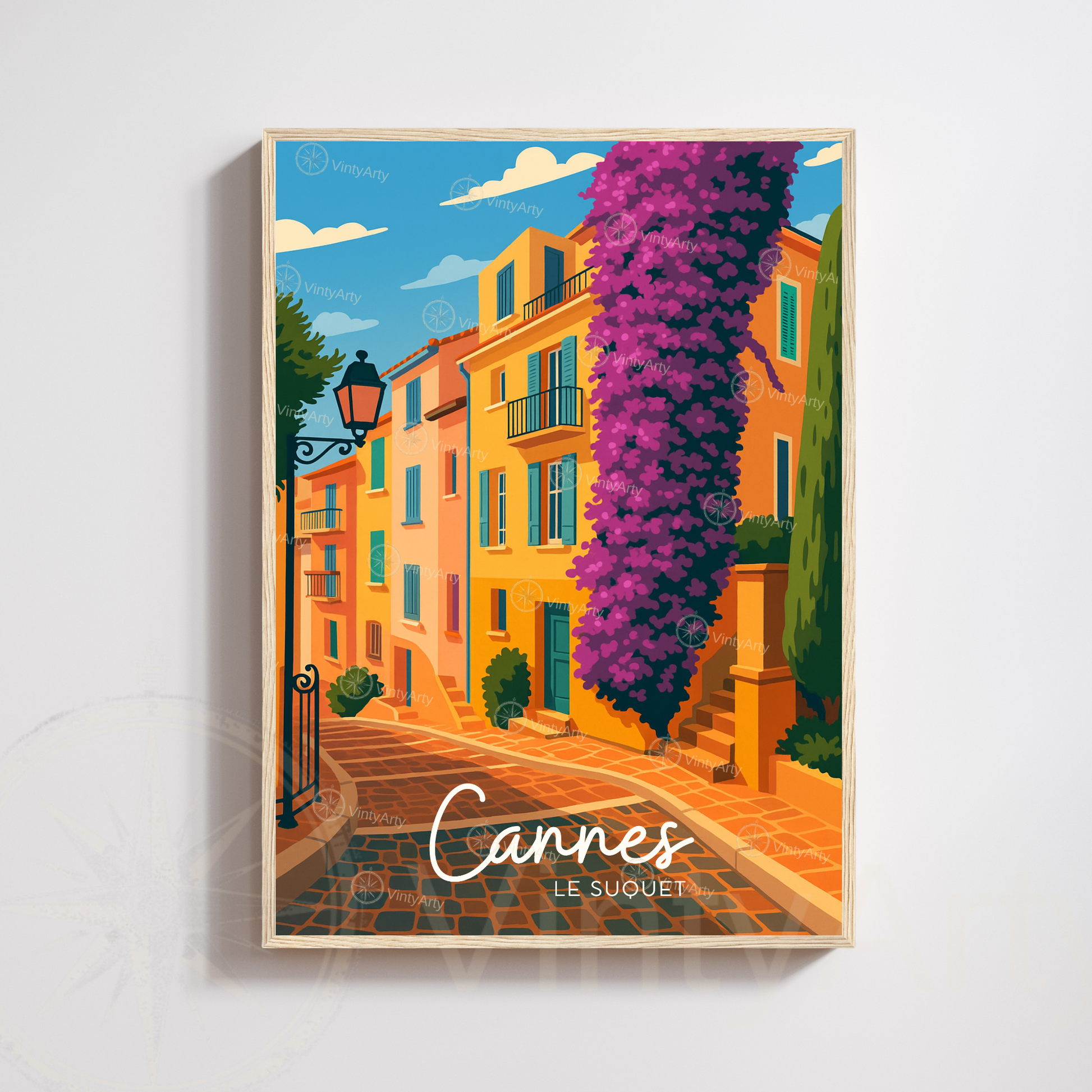 Affiche Cannes | Poster mural Le Suquet | Affiche France
