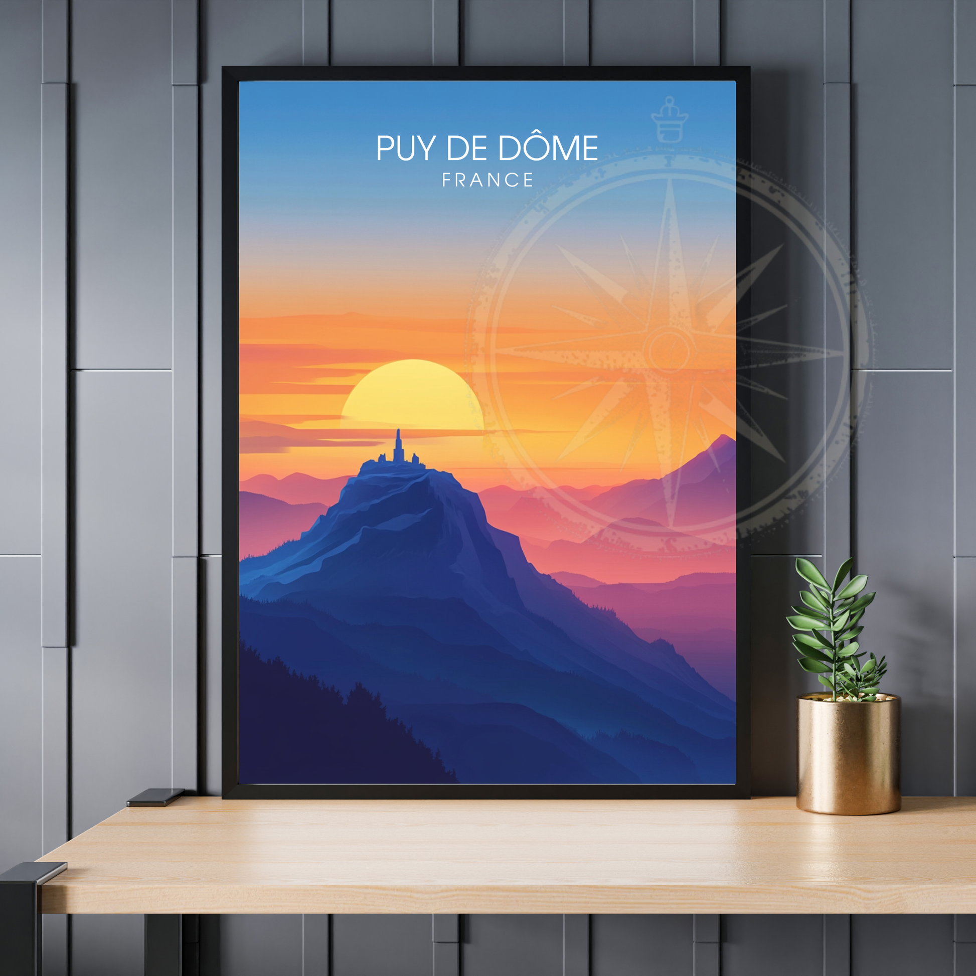 Affiche Puy de Dôme| Impression France  |  Affiche France