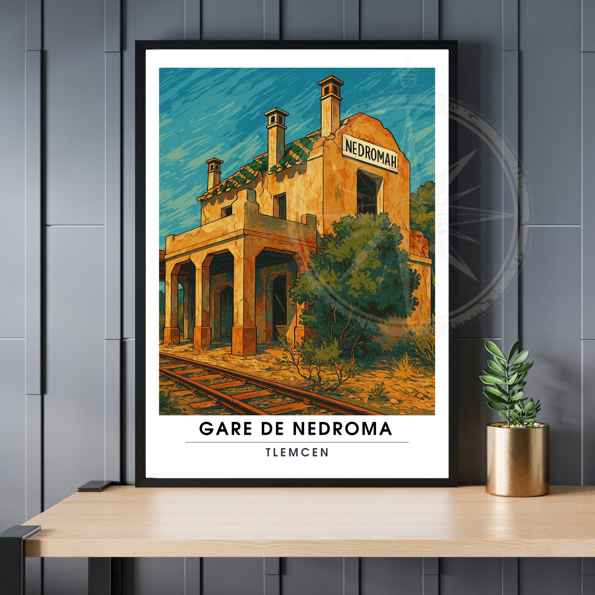 Affiche Gare de Nedroma | Poster Tlemcen | Affiche Algérie